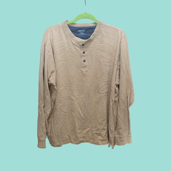 St. John's Bay Other - St. John’s Bay Tan Henley Shirt Mens XL